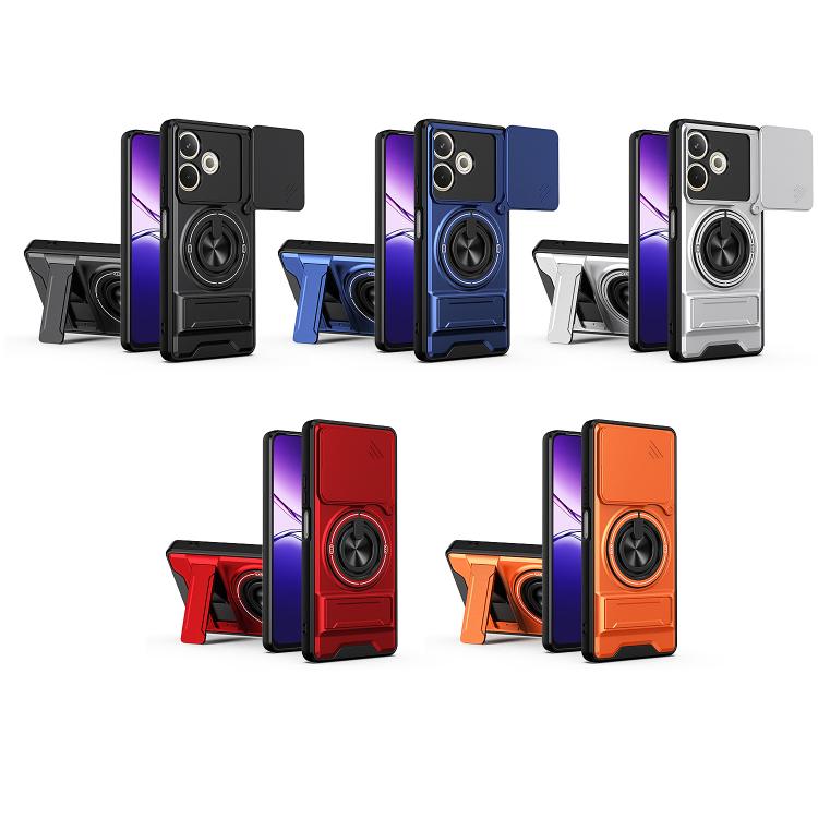 For OPPO A5 Pro 5G Global Lens Sliding Window Multifunctional Magnetic Shockproof Phone Case