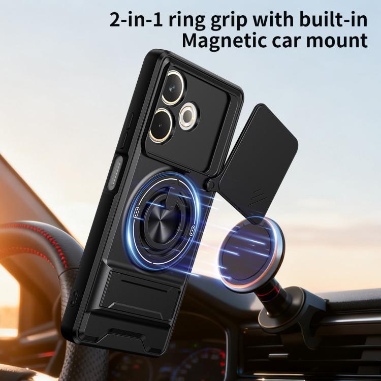 For OPPO A5 Pro 5G Global Lens Sliding Window Multifunctional Magnetic Shockproof Phone Case