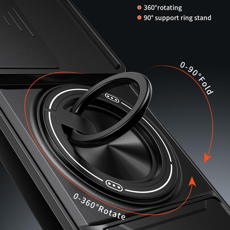 For OPPO Reno14 5G Global Lens Sliding Window Multifunctional Magnetic Shockproof Phone Case