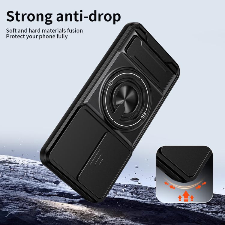 For OPPO Reno14 5G Global Lens Sliding Window Multifunctional Magnetic Shockproof Phone Case