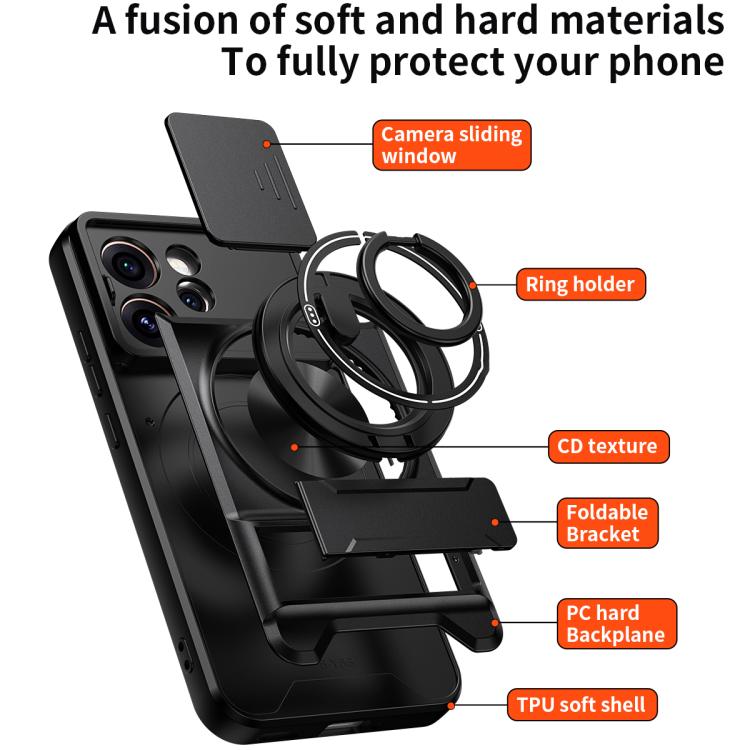 For OPPO Reno15 Pro 5G Global Lens Sliding Window Multifunctional Magnetic Shockproof Phone Case