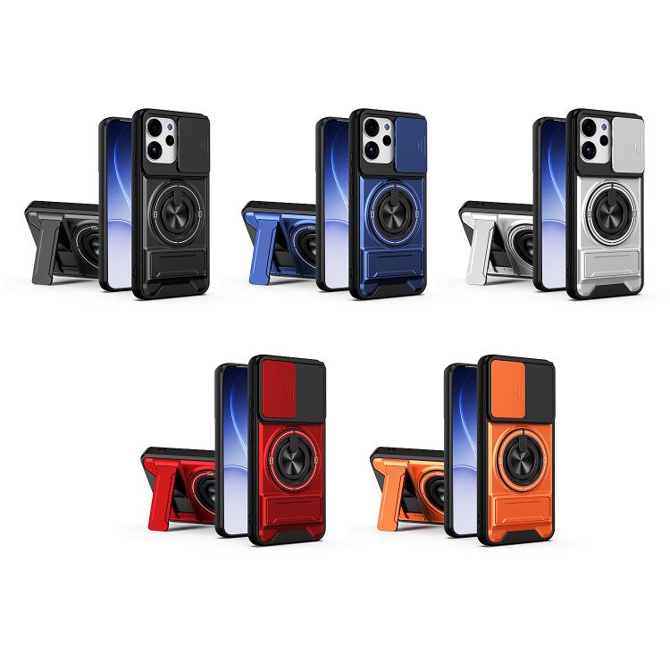 For OPPO Reno15 F 5G Global Lens Sliding Window Multifunctional Magnetic Shockproof Phone Case