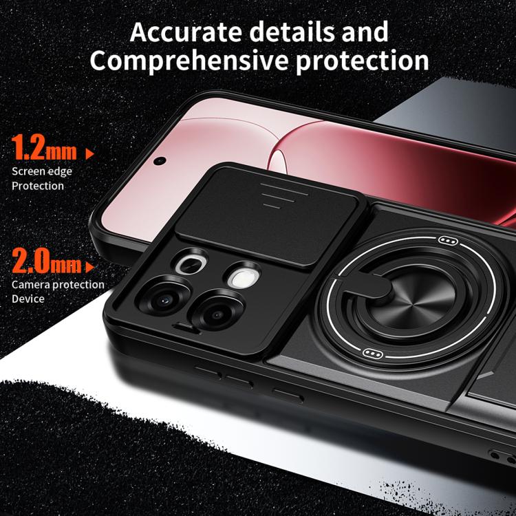 For OPPO F31 5G / A6 Pro 4G / 5G Lens Sliding Window Multifunctional Magnetic Shockproof Phone Case