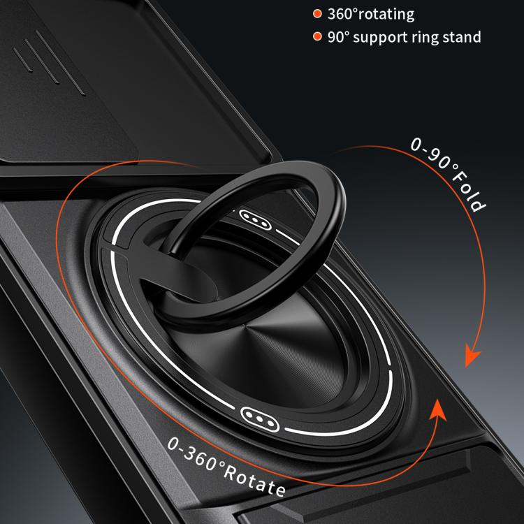 For OPPO F31 5G / A6 Pro 4G / 5G Lens Sliding Window Multifunctional Magnetic Shockproof Phone Case