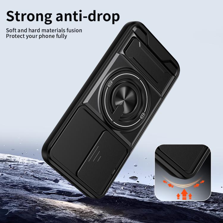 For OPPO F31 5G / A6 Pro 4G / 5G Lens Sliding Window Multifunctional Magnetic Shockproof Phone Case