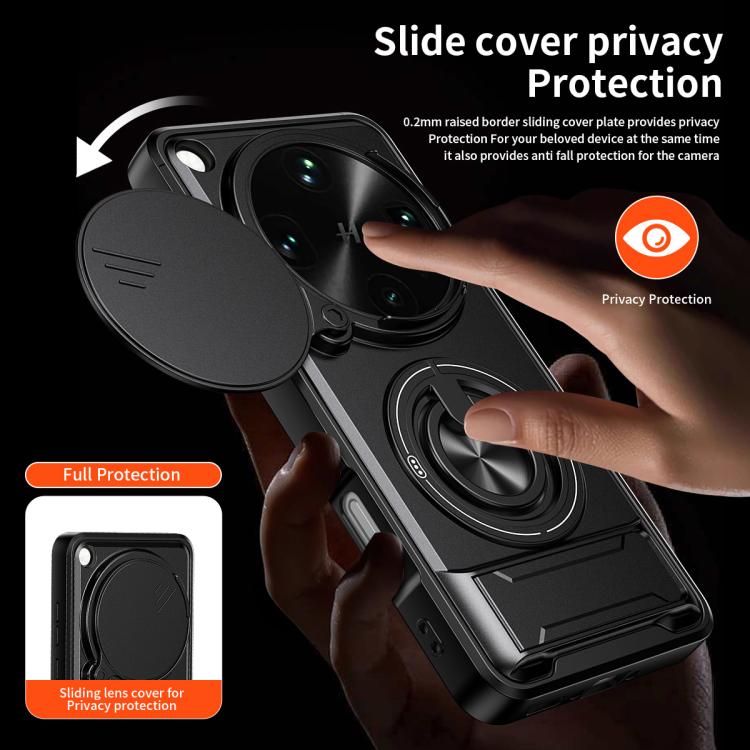 For OPPO Find X9 Ultra Lens Sliding Window Multifunctional Magnetic Shockproof Phone Case