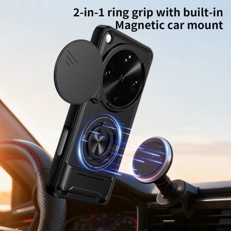 For OPPO Find X9 Ultra Lens Sliding Window Multifunctional Magnetic Shockproof Phone Case