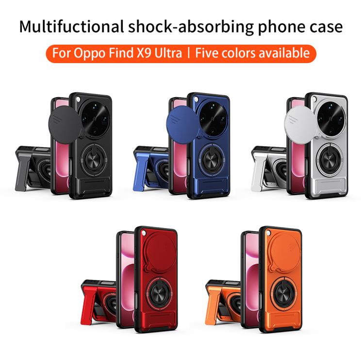 For OPPO Find X9 Ultra Lens Sliding Window Multifunctional Magnetic Shockproof Phone Case