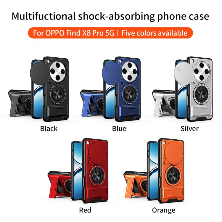For OPPO Find X8 Pro 5G Lens Sliding Window Multifunctional Magnetic Shockproof Phone Case