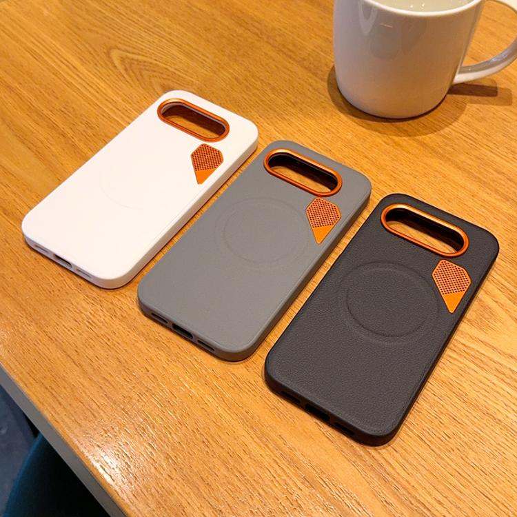 For Google Pixel 10a PC + TPU + Leather Cooling Holes MagSafe Phone Case