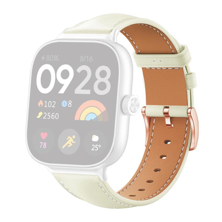 For Xiaomi Band 10 Pro / 9 Pro / Redmi Watch 6 xDfind Rose Gold Buckle Black Shark Fine Grain Vegan Leather Watch Band