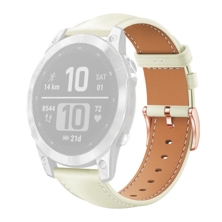 For Garmin Fenix 8/7/6/5 22mm xDfind Rose Gold Buckle Black Shark Fine Grain Vegan Leather Watch Band