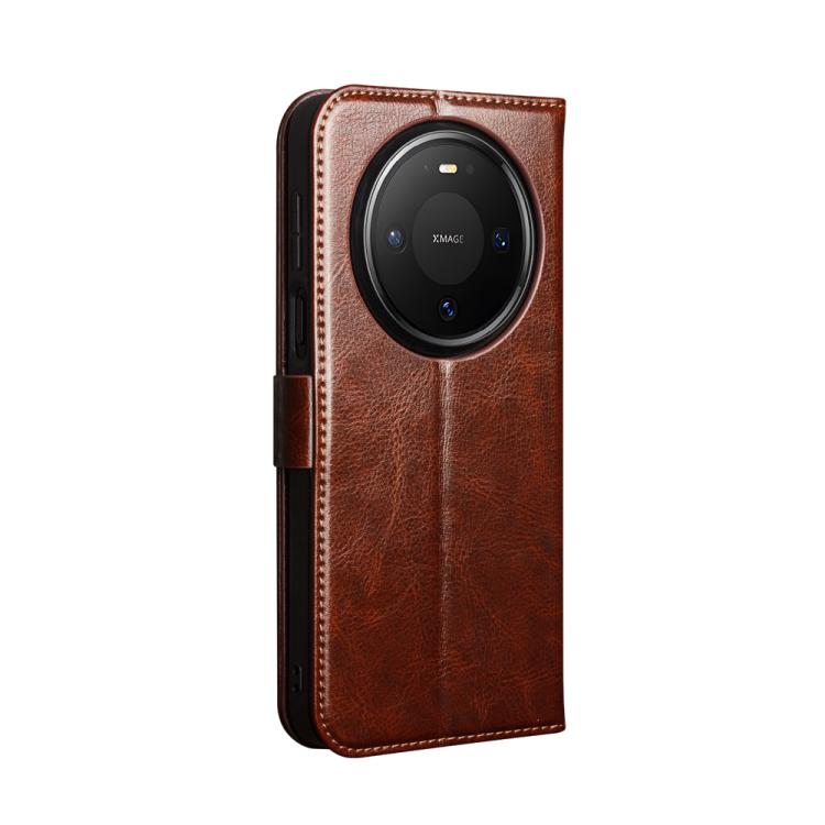 For Huawei Mate 80 Pro QIALINO Classic 103 Buckle Genuine Leather Phone Case