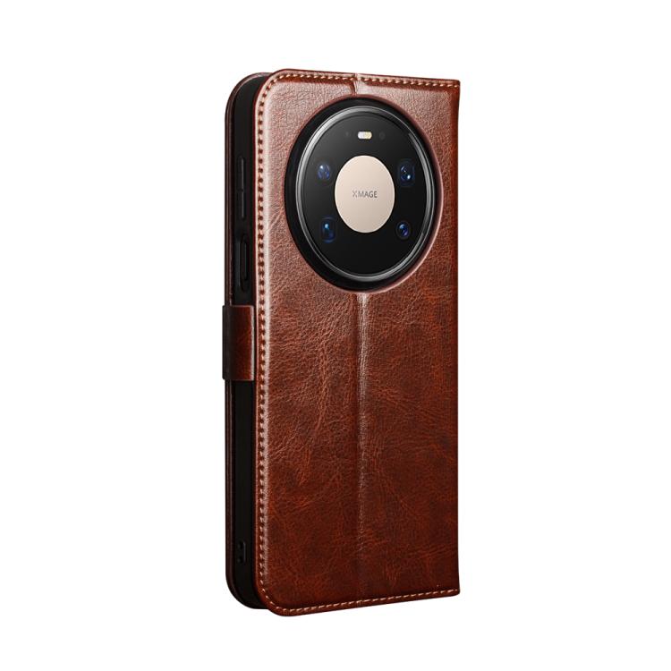 For Huawei Mate 80 Pro Max QIALINO Classic 103 Buckle Genuine Leather Phone Case