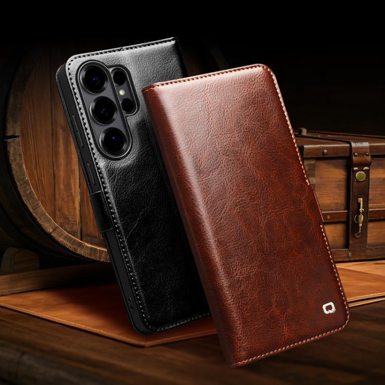 For Samsung Galaxy S26+ 5G QIALINO Classic 103 Buckle Genuine Leather Phone Case
