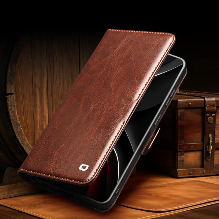 For Samsung Galaxy S26+ 5G QIALINO Classic 103 Buckle Genuine Leather Phone Case