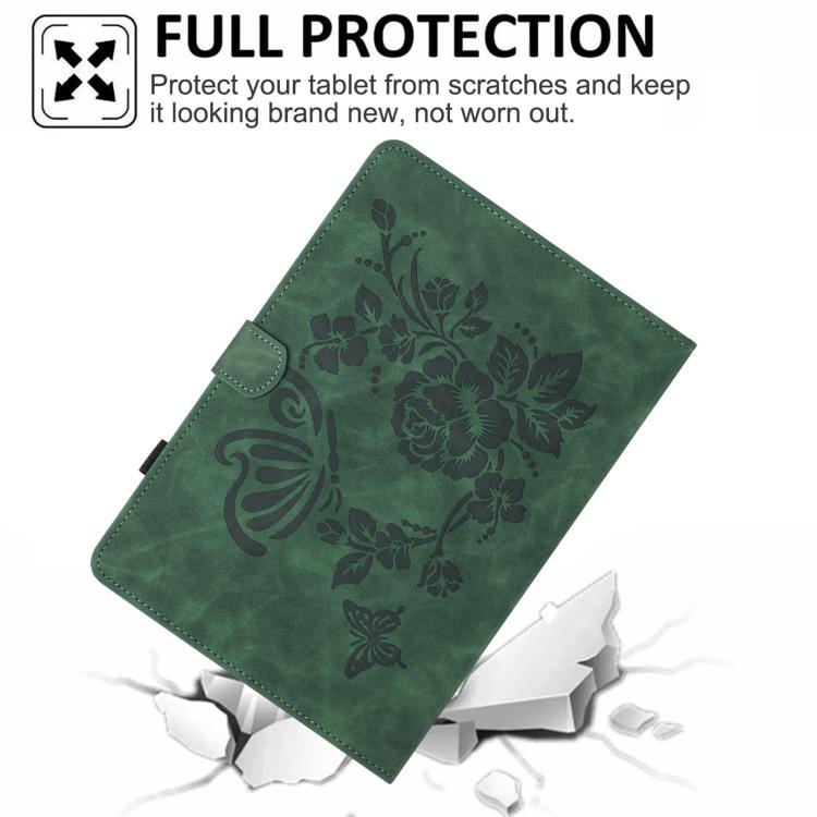 For Amazon Kindle Fire Max 11 2023 Butterfly Loves Flowers Embossed Leather Smart Tablet Case