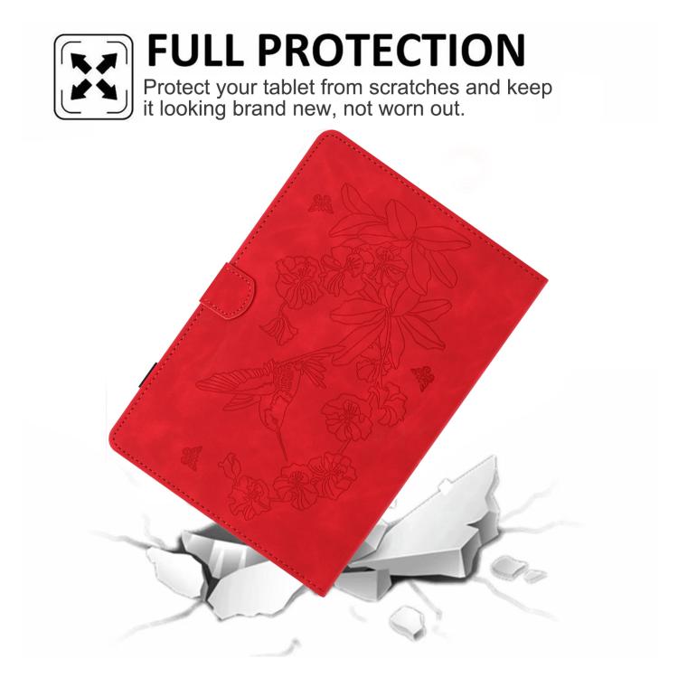 For Amazon Kindle 11th 2024 / 2022 Butterfly Loves Flowers Embossed Leather Smart Tablet Case