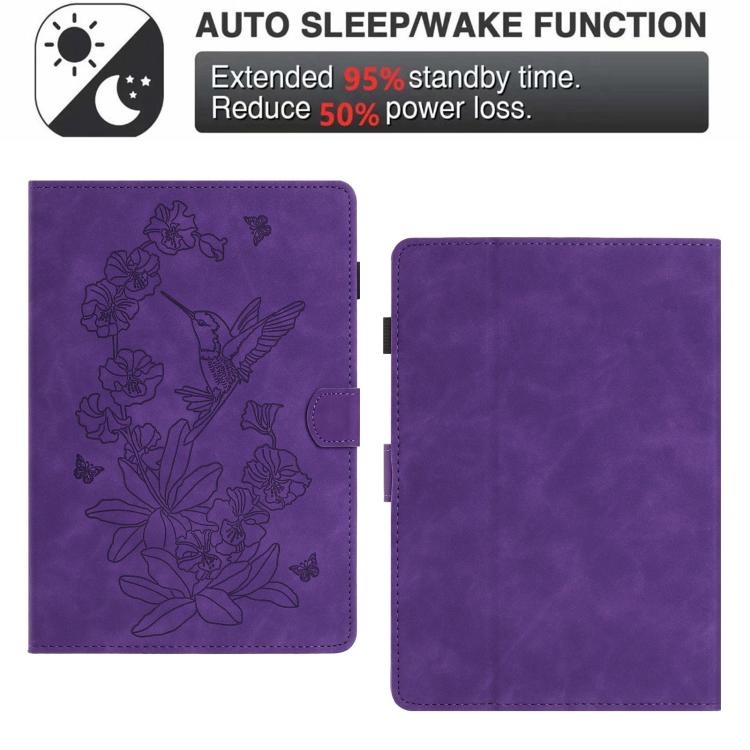 For Amazon Kindle 11th 2024 / 2022 Butterfly Loves Flowers Embossed Leather Smart Tablet Case