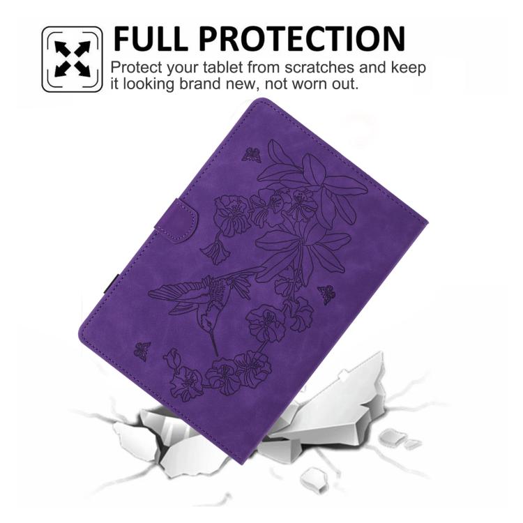 For Amazon Kindle 11th 2024 / 2022 Butterfly Loves Flowers Embossed Leather Smart Tablet Case