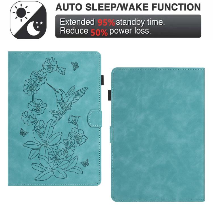 For Amazon Kindle 11th 2024 / 2022 Butterfly Loves Flowers Embossed Leather Smart Tablet Case