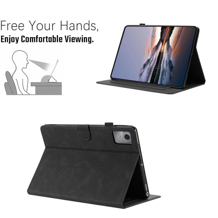 For Lenovo Tab M11 / Xiaoxin Pad 11 2024 Butterfly Loves Flowers Embossed Leather Smart Tablet Case