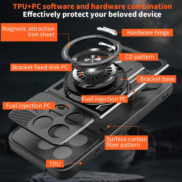 For Xiaomi 15T 5G Armor Rotating Holder MagSafe Phone Case