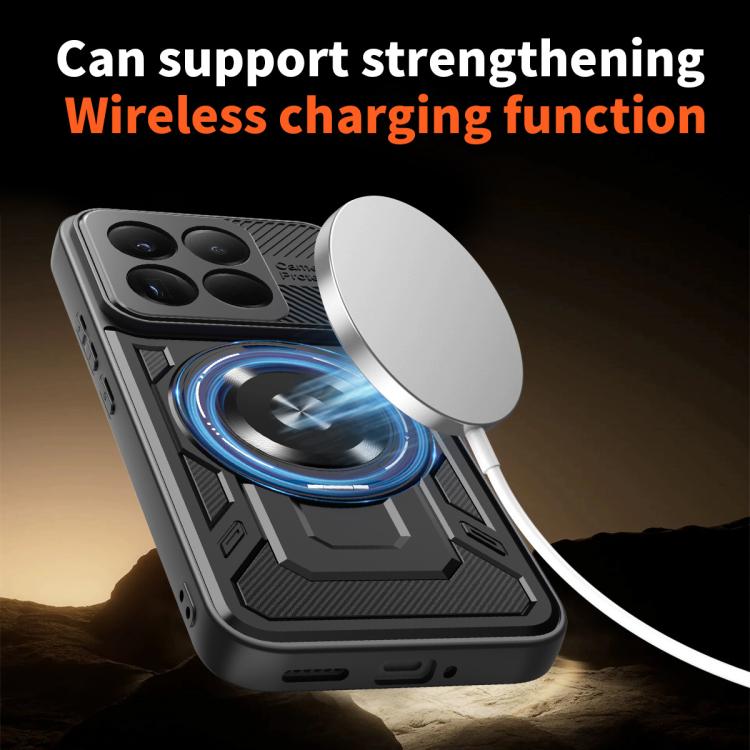 For Xiaomi 15T 5G Armor Rotating Holder MagSafe Phone Case