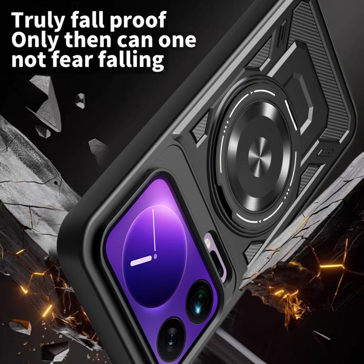 For Xiaomi 17 Pro Max Armor Rotating Holder MagSafe Phone Case