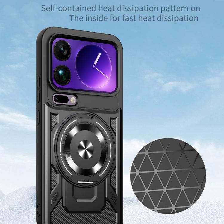 For Xiaomi 17 Pro Max Armor Rotating Holder MagSafe Phone Case