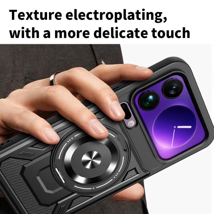 For Xiaomi 17 Pro Max Armor Rotating Holder MagSafe Phone Case