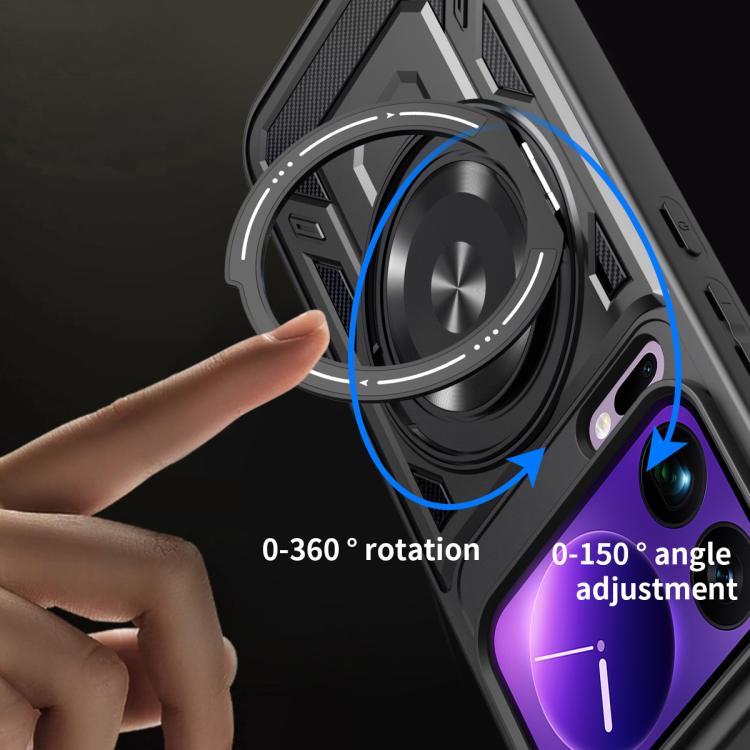 For Xiaomi 17 Pro Max Armor Rotating Holder MagSafe Phone Case