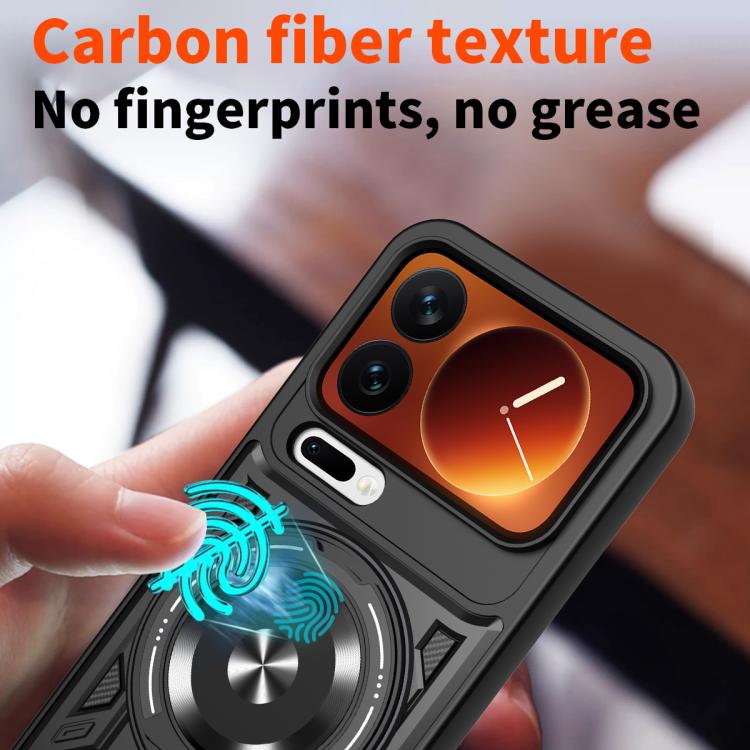 For Xiaomi 17 Pro Armor Rotating Holder MagSafe Phone Case