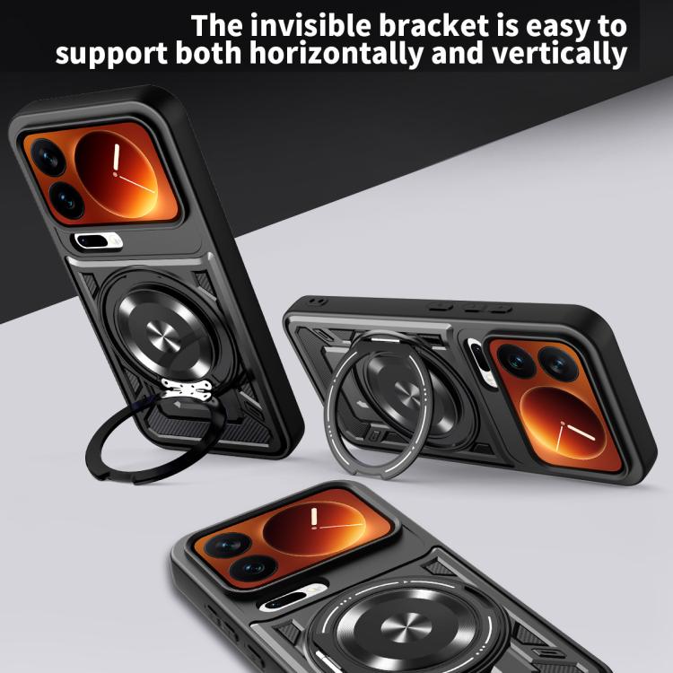 For Xiaomi 17 Pro Armor Rotating Holder MagSafe Phone Case