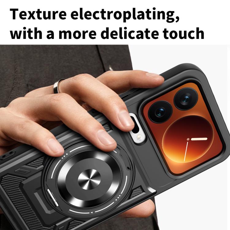 For Xiaomi 17 Pro Armor Rotating Holder MagSafe Phone Case