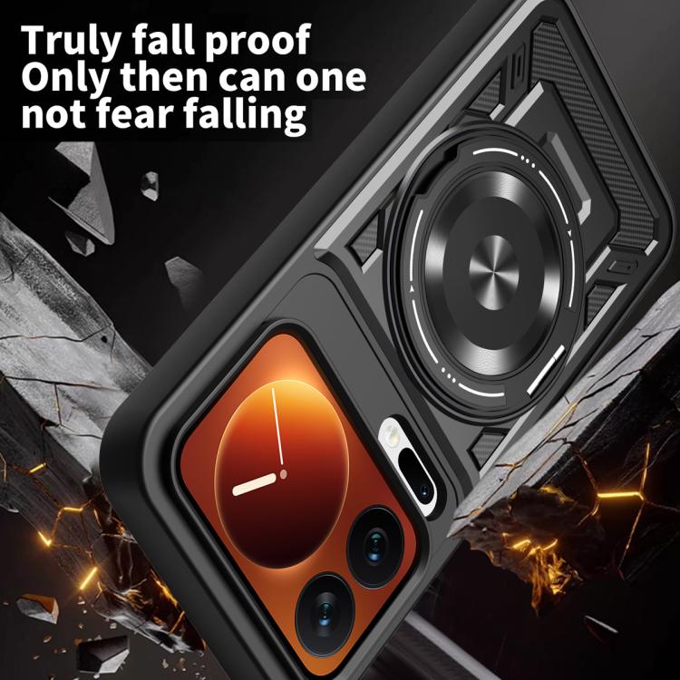 For Xiaomi 17 Pro Armor Rotating Holder MagSafe Phone Case