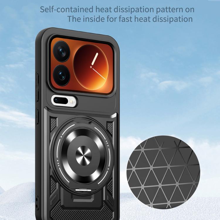 For Xiaomi 17 Pro Armor Rotating Holder MagSafe Phone Case