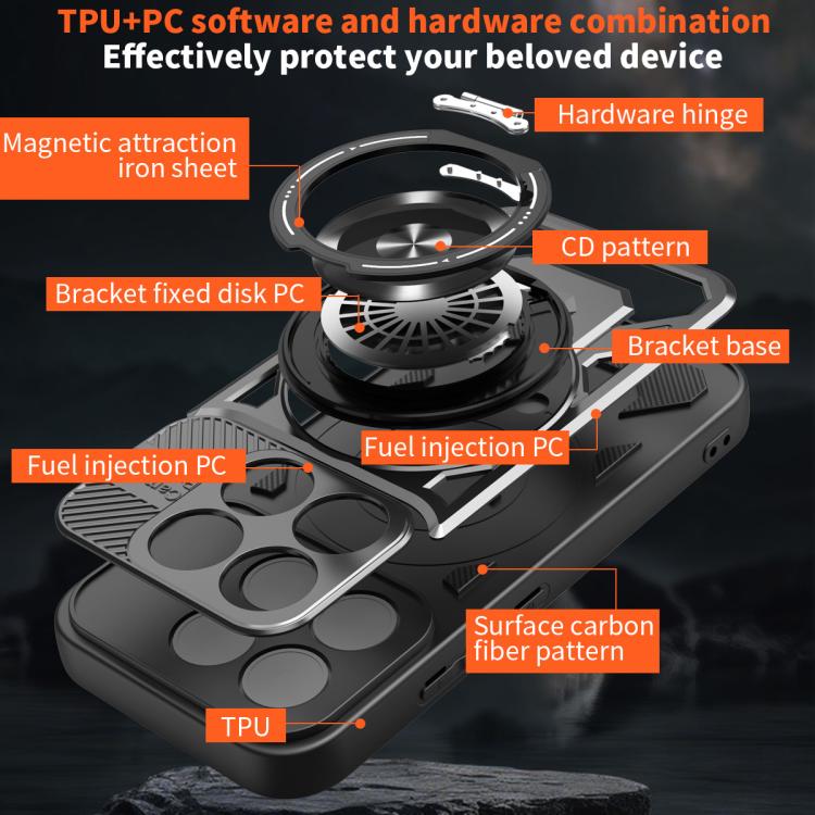 For Xiaomi 17 Armor Rotating Holder MagSafe Phone Case