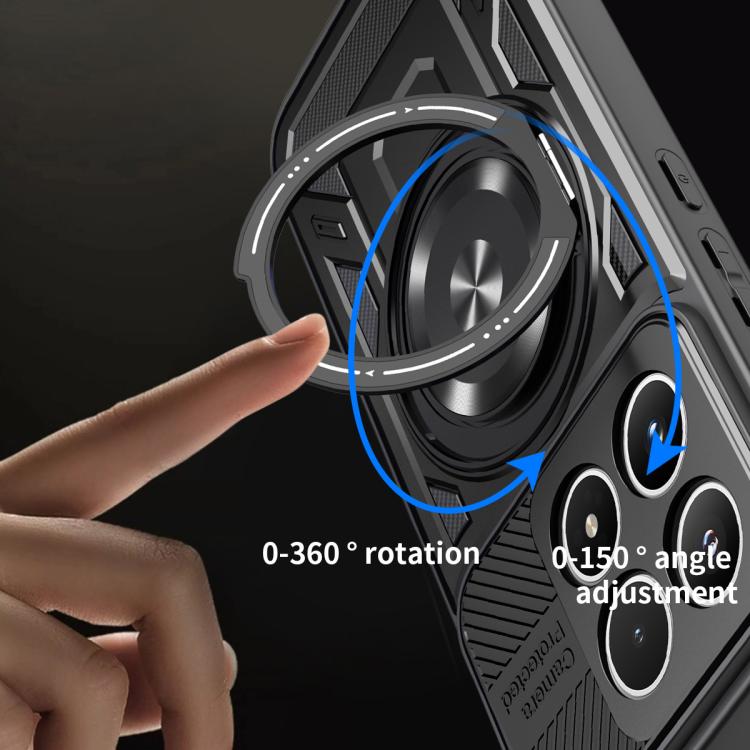 For Xiaomi 17 Armor Rotating Holder MagSafe Phone Case
