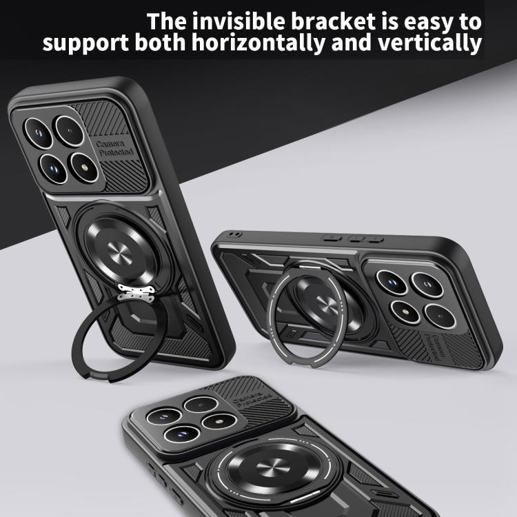 For Xiaomi 17 Armor Rotating Holder MagSafe Phone Case