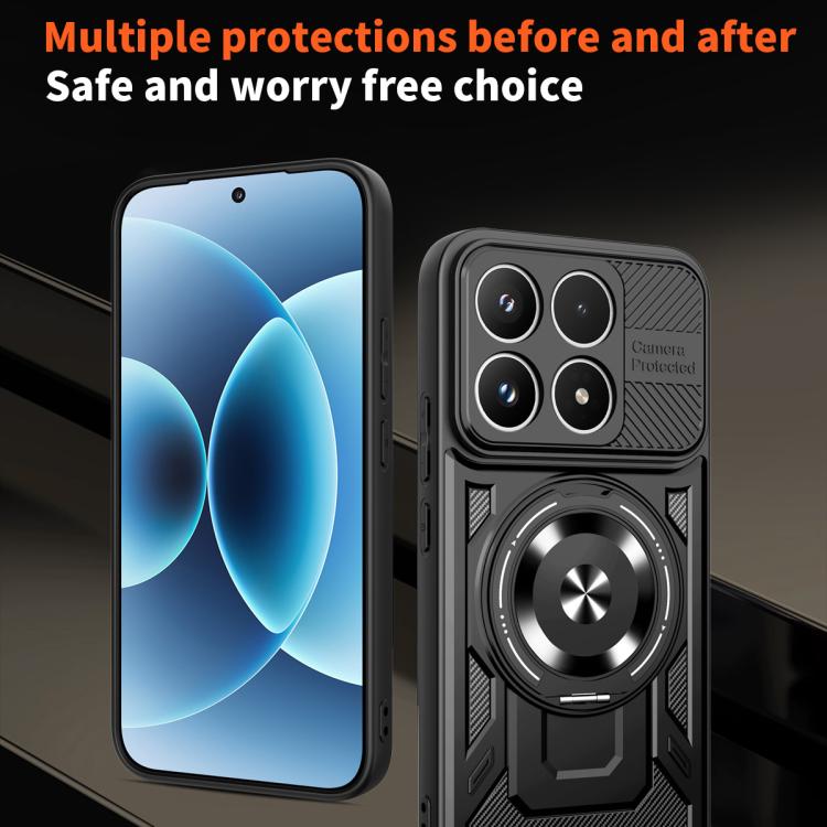 For Xiaomi 17 Armor Rotating Holder MagSafe Phone Case
