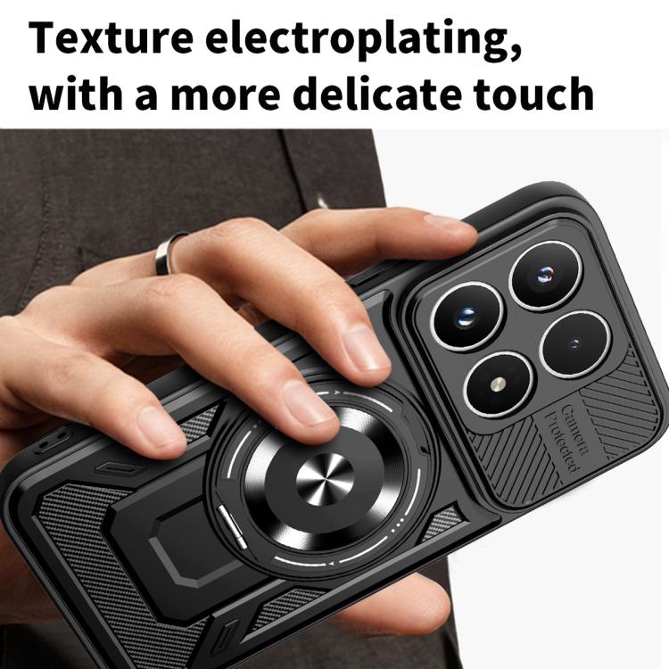 For Xiaomi 17 Armor Rotating Holder MagSafe Phone Case