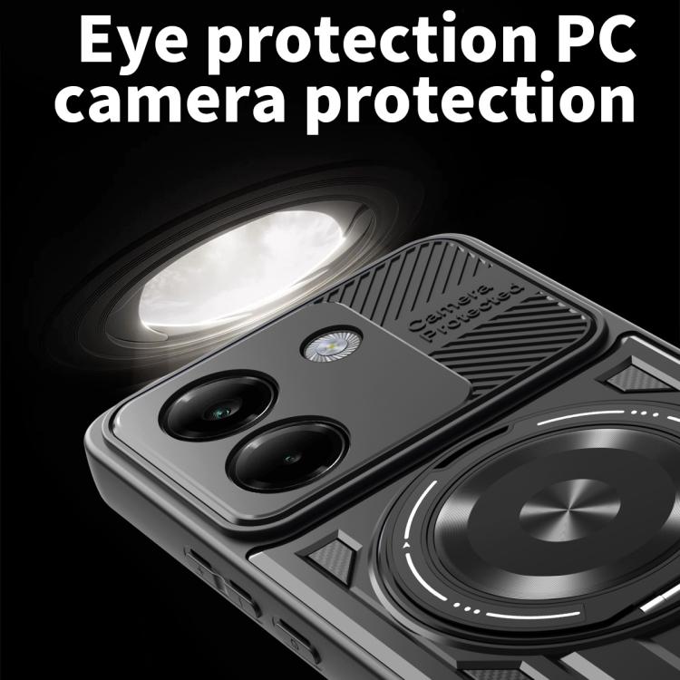 For Xiaomi Poco M7 Pro 5G Armor Rotating Holder MagSafe Phone Case
