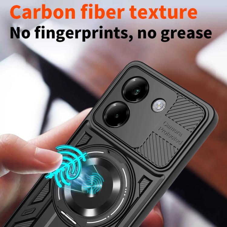 For Xiaomi Poco M7 Pro 5G Armor Rotating Holder MagSafe Phone Case