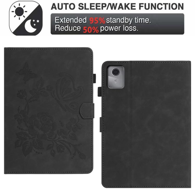 For Xiaomi Redmi Pad 2 2025 Butterfly Loves Flowers Embossed Leather Smart Tablet Case