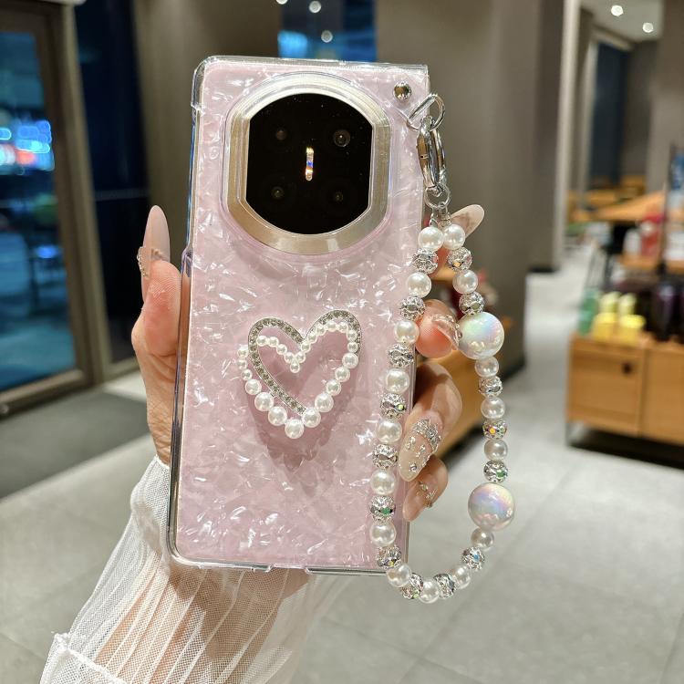 For Huawei Mate X6 Shell Pattern DIY Phone Case with Love Bracelet