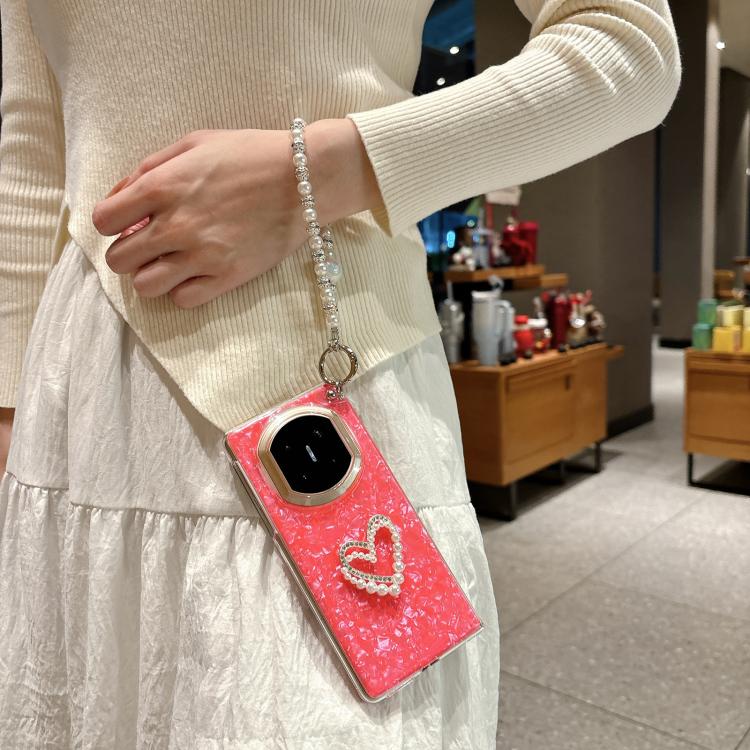 For Huawei Mate X5 / X3 Shell Pattern DIY Phone Case with Love Bracelet