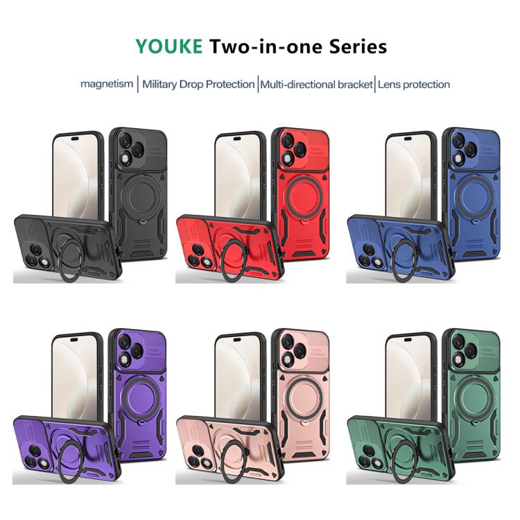 For Honor 400 Lite MagSafe 2 in 1 TPU Phone Case with Rotating Holder