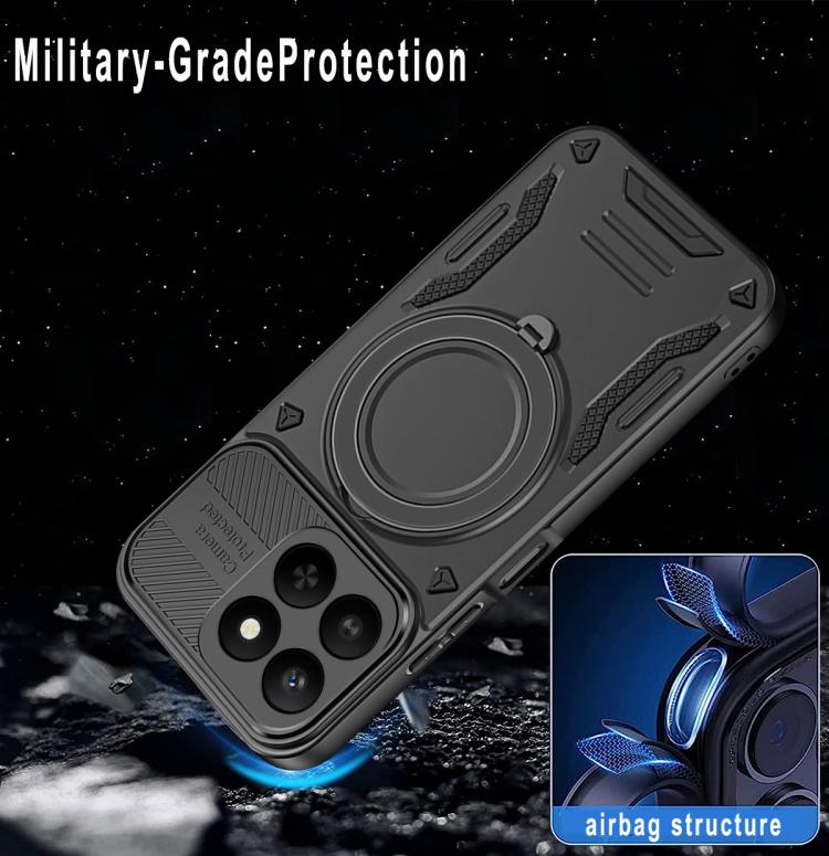 For Honor X7d / 400 Smart MagSafe 2 in 1 TPU Phone Case with Rotating Holder