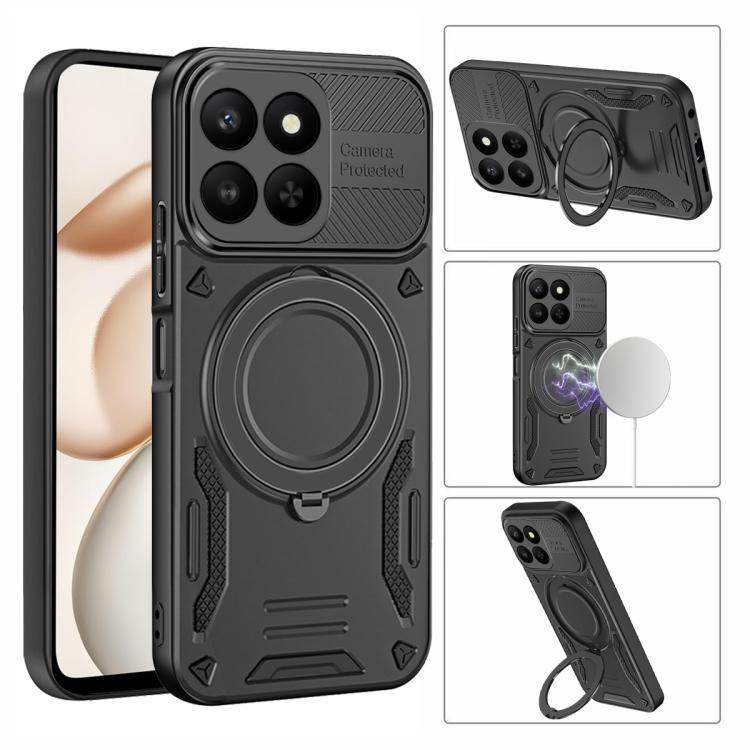For Honor X7d / 400 Smart MagSafe 2 in 1 TPU Phone Case with Rotating Holder